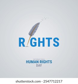 International Human Rights Day. Human Rights Day Creative concept. Human Rights creative design for banner, poster, and 3D Illustration.