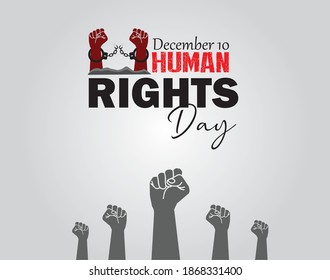 International Human Rights Day. December 10. Poster, Banner or Background. Vector illustration