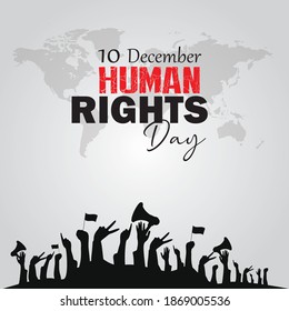 International Human Rights Day. December 10. Poster, Banner or Background. Vector illustration
