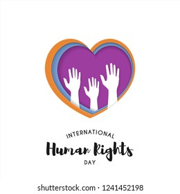 International human rights day design. Vector illustration