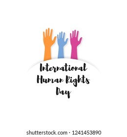 International human rights day design. Vector illustration