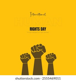 international Human Rights Day. drawn fist raise up breaking chain. abstract vector Illustration design.