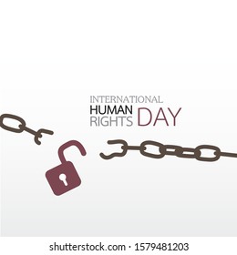 International Human Rights day illustration for global equality, social diversity concept.vector Illustration