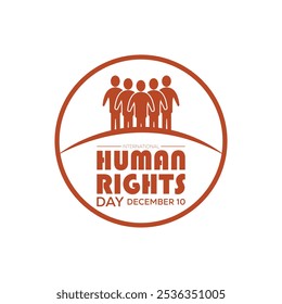 International Human Rights Day is observed every year on December. People Awareness concept. background, placard, banner template Vector illustration design.