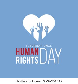 International Human Rights Day is observed every year on December. People Awareness concept. background, placard, banner template Vector illustration design.