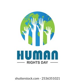 International Human Rights Day is observed every year on December. People Awareness concept. background, placard, banner template Vector illustration design.