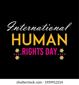 International Human Rights Day typography slogan with cute cartoon flat sleeping teddy bear for t shirt printing, apparel tee graphic design.