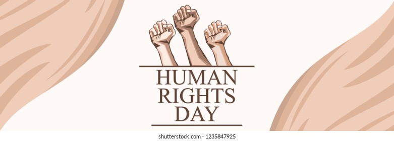 International human rights day vector illustration. Suitable for greeting card, poster and banner.