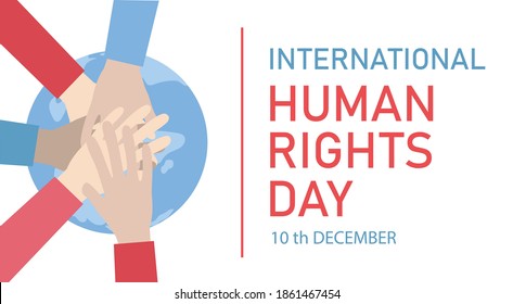 international human rights day, vector illustration