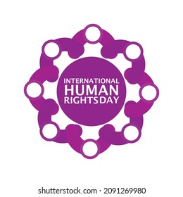 international human rights day Vector Illustration. great for greeting card, logo and icon