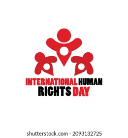 international human rights day Vector Illustration. great for greeting card, logo and icon