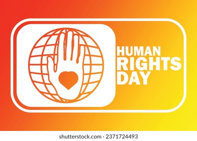 International Human Rights Day Vector illustration. Holiday concept. Template for background, banner, card, poster with text inscription. 