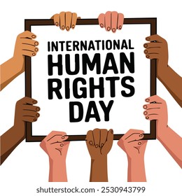 International human rights day Vector illustration