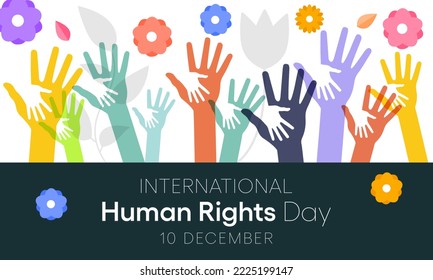 International Human Rights month is observed every year on 10 December, a time for people around the world to join together and stand up for the rights and dignity of all individuals. Vector art