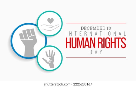 International Human Rights month is observed every year on 10 December, a time for people around the world to join together and stand up for the rights and dignity of all individuals. Vector art