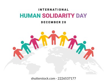 International human solidarity day background celebrated december 20.