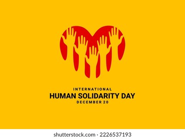 International human solidarity day background celebrated december 20.