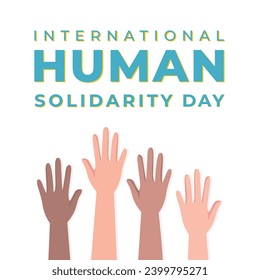 International Human Solidarity Day best for Banner Design social media post design, 20 December Human solidarity day