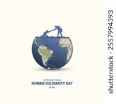 International Human Solidarity Day Concept. Human Solidarity Day creative design for banner, poster, 3d illustration.