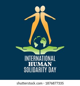 international human solidarity day concept. illustration vector