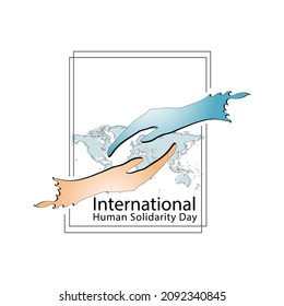 international human solidarity day concept. illustration vector