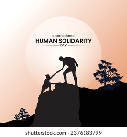 International Human Solidarity Day. Human Solidarity Day Creative Concept. 