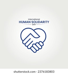 International Human Solidarity Day. Human Solidarity Day Creative Concept. 