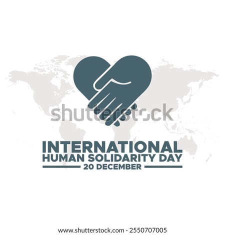 International Human Solidarity Day. Human Solidarity Day Creative Concept. International human solidarity day background celebrated december 20.