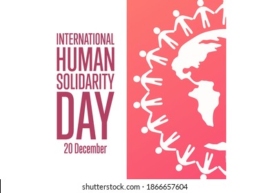 International Human Solidarity Day Images, Stock Photos & Vectors