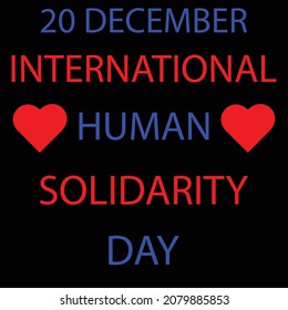 The International Human Solidarity Day, observed on December 20.