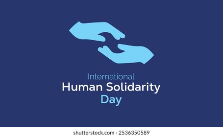 International Human Solidarity Day is observed every year on December. People Awareness concept. background, placard, banner template Vector illustration design.