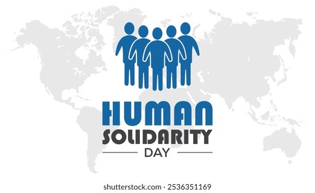 International Human Solidarity Day is observed every year on December. People Awareness concept. background, placard, banner template Vector illustration design.