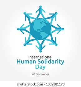 International Human Solidarity Day Vector Illustration. Suitable for greeting card poster and banner.