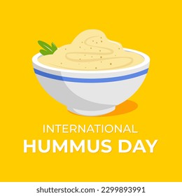 International Hummus Day Vector Illustration. Suitable for social media post, greeting card, poster and banner