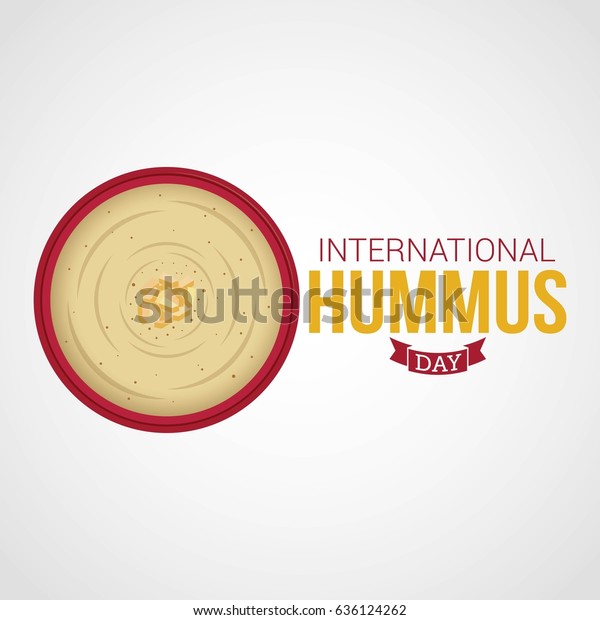 International Hummus Day Vector Illustration Suitable Stock Vector