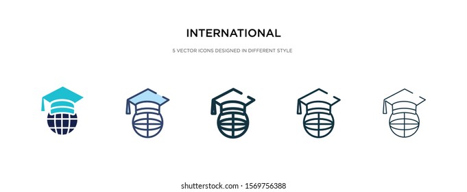 international icon in different style vector illustration. two colored and black international vector icons designed in filled, outline, line and stroke style can be used for web, mobile, ui