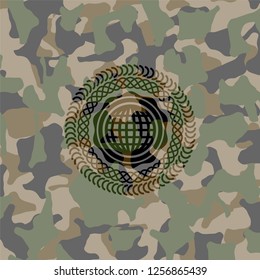 international icon inside camo texture