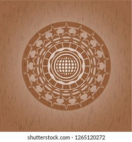 international icon inside wood signboards
