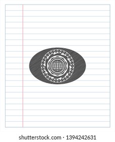 international icon pencil draw. Vector Illustration. Detailed.
