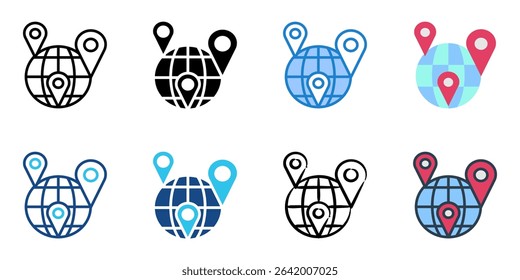 International icon set multiple style collection 
