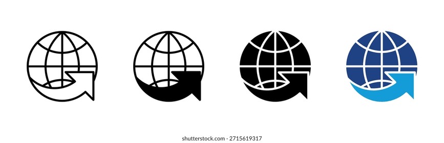 Conjunto de iconos internacionales colección de estilos múltiples
