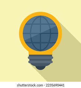 International idea icon flat vector. Business solution. Web mind