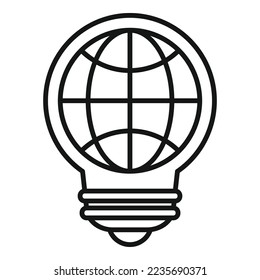 International idea icon outline vector. Business solution. Web mind