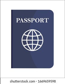 International identity passport isolated on white background. Biometric document for travel and immigration. Official digital id cover. Tourist information and identify. Tourism. Vector illustration