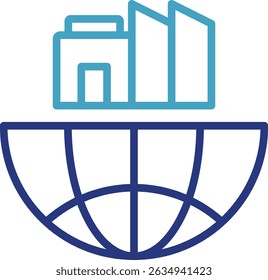 Ícone de impacto internacional das atividades de desenvolvimento industrial ou de gestão global de recursos que têm amplos impactos a nível internacional ou planetário