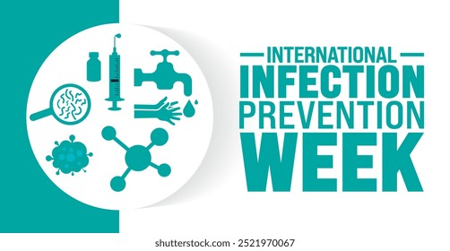 o fundo da semana de prevenção de infecção internacional ou modelo de design de banner é observado todos os anos em outubro. Conceito de férias. Modelo para cartão, cartaz, cartaz, modelo. eps 10