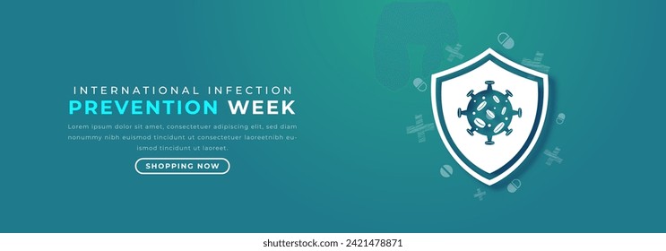 International Infection Prevention Week Paper cut style Vector Design Illustration for Background, Poster, Banner, Advertising, Greeting Card