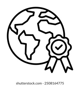 International Insignia icon line vector illustration