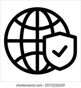 International Insurance Icon Element For Design