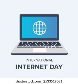 Vector de Anuncio del Día Internacional de Internet. Correo. Redes sociales